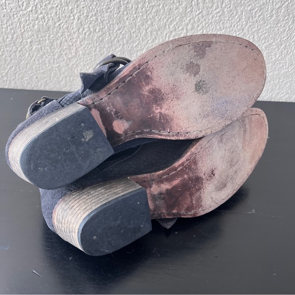 Free People Tortuga Buckle Ankle Bootie Blue/Gray Sz 40 - Picture 8 of 11